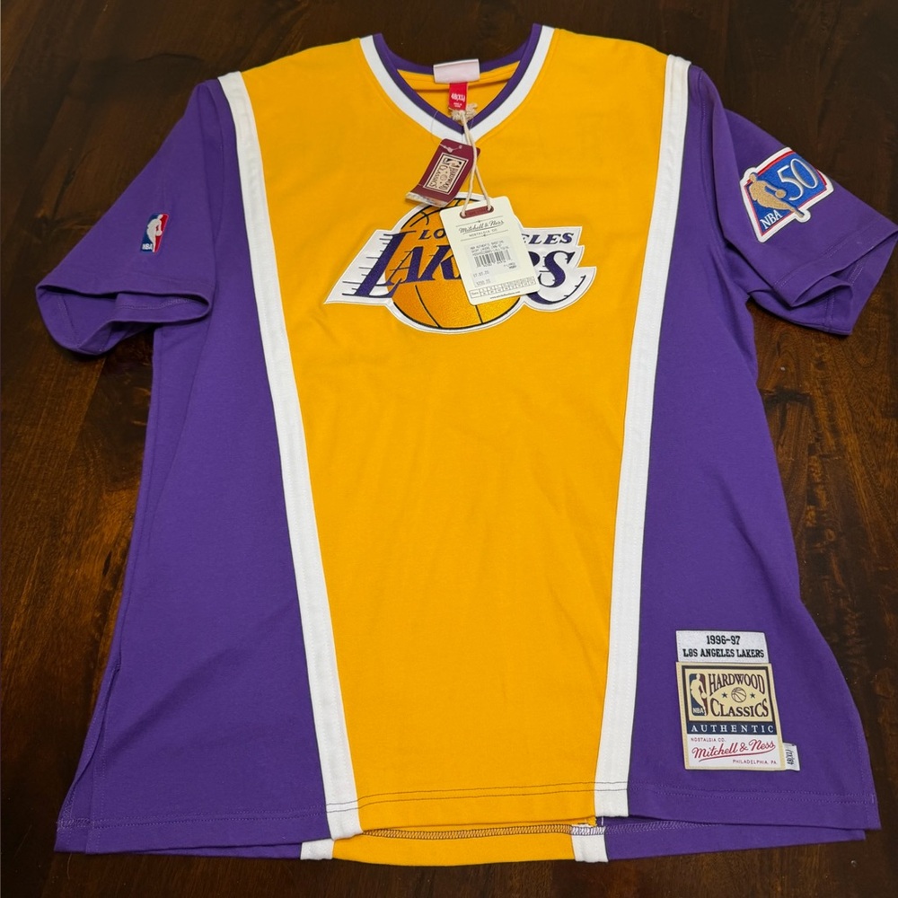 NWT Authentic Mitchell & Ness L.A. Lakers 1996-97 SHOOTING Shirt Kobe XL